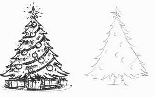 Легкі малюнки на Новий рік, ялинка, сніговик, дід мороз, снігуронька