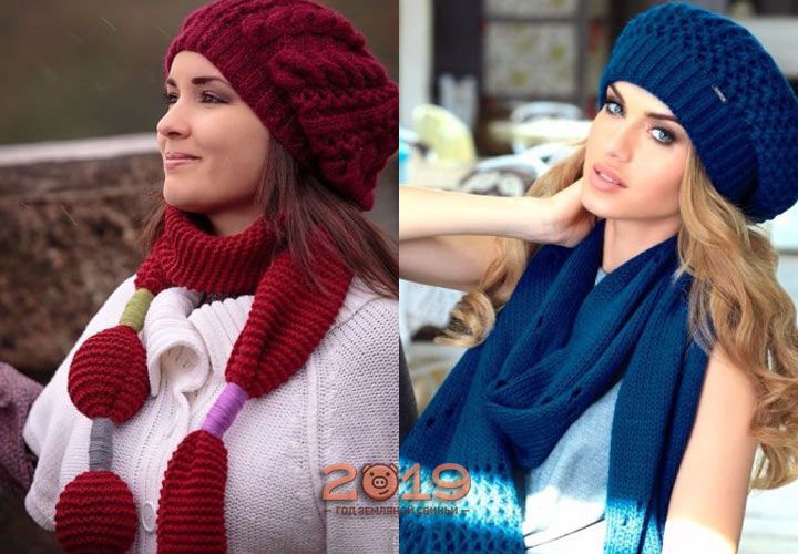 Бере + шарф - стильні образи 2019 року