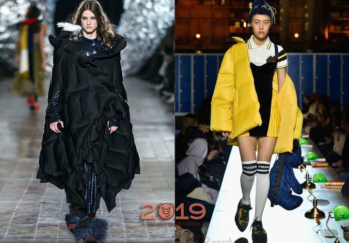 Модні асиметричні куртки зима 2019