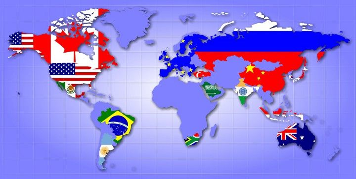 країни g20 на карті світу