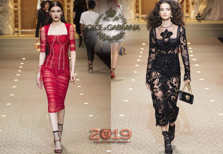 Прозорі сукні колекції Dolce & Gabbana зима 2018-2019