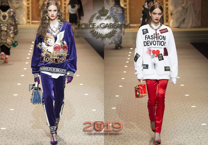Спортивний стиль Dolce & Gabbana зима 2018-2019