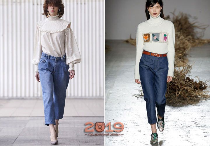 Укорочені джинси зима 2018-2019