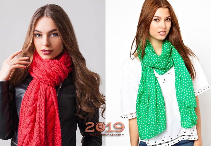 Яскраві відтінки модних шарфів