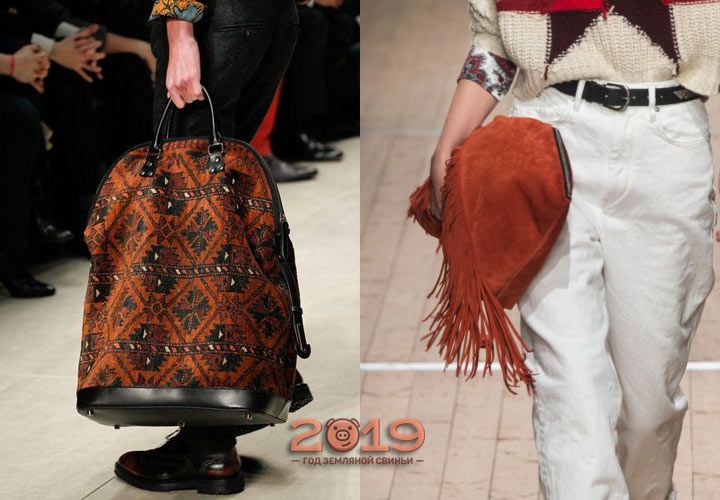 Модні сумки 2019 року в стилістиці бохо