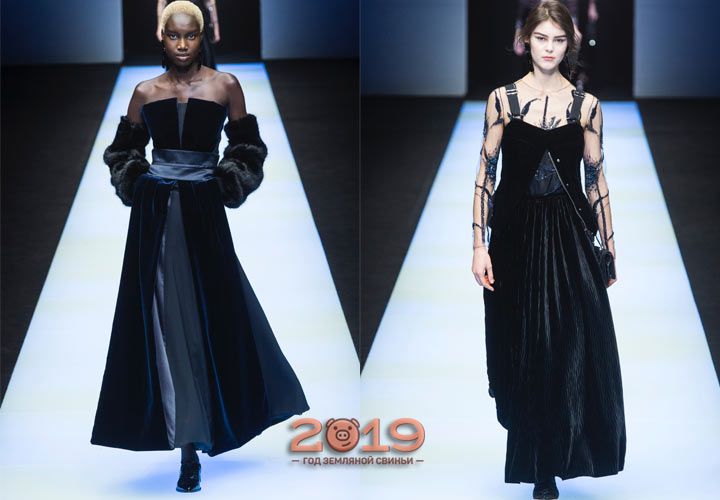 Оксамитове плаття Giorgio Armani осінь-зима 2018-2019
