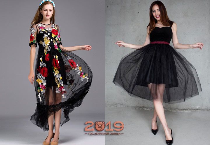 Модне чорне плаття зима 2018-2019