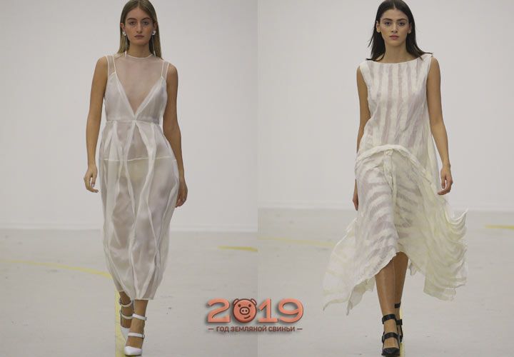 Модні білі сарафани 2019 року