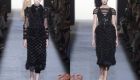 Чорна сукня з хутряною обробкою Armani Prive осінь-зима 2018-2019