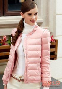 Рожева куртка зима 2018-2019