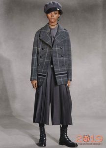 Модна спідниця-брюки зі складками Діор осінь-зима 2018-2019