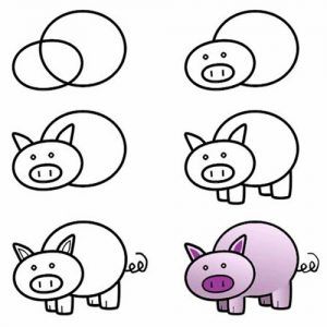 Як малювати свинку
