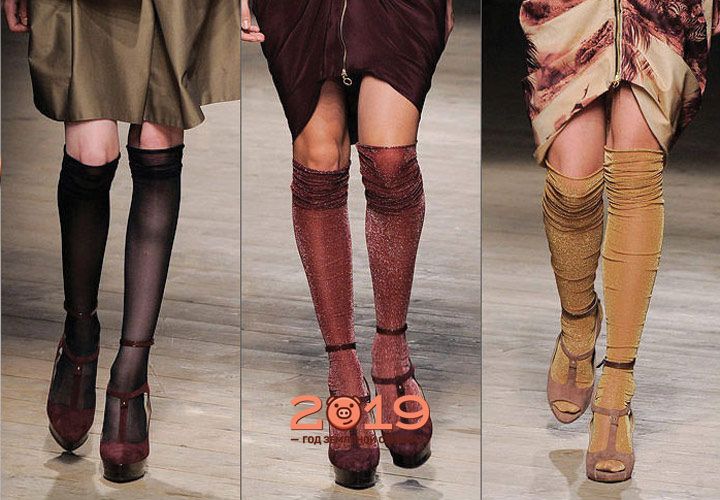 Гольфи + туфлі мода осінь-зима 2018-2019