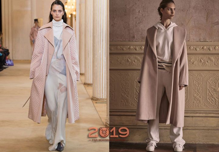 Модні кремові пальто зима 2018-2019