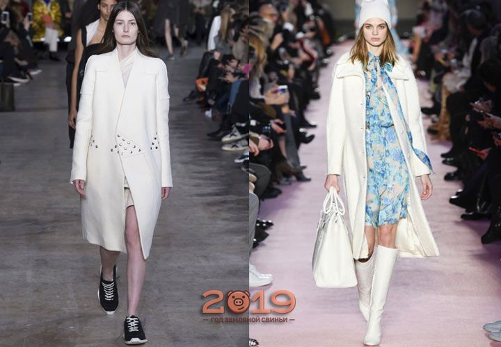 Модні білі пальто зима 2018-2019