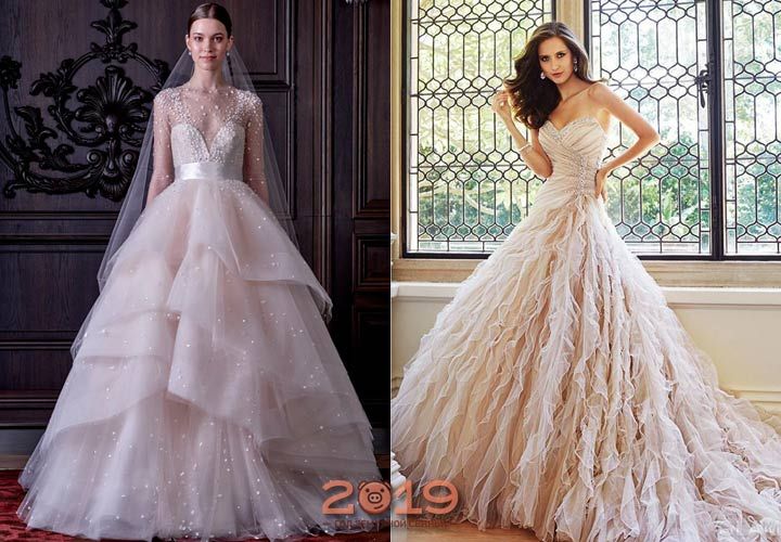Весільна сукня з рюшами 2018-2019
