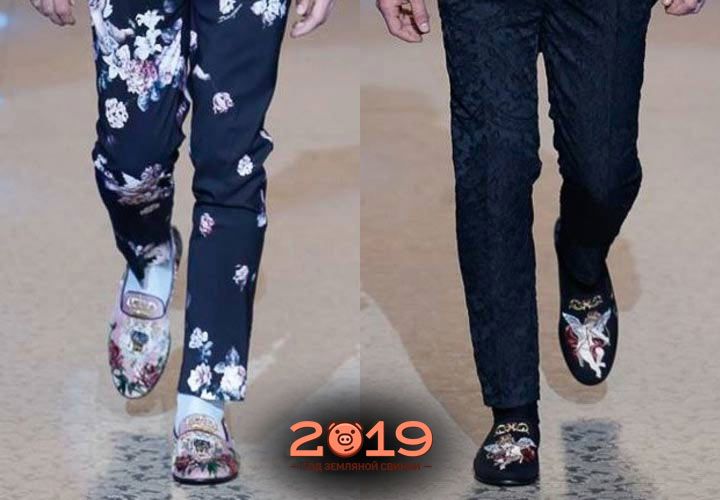 Вишиті чоловічі туфлі зима 2018-2019