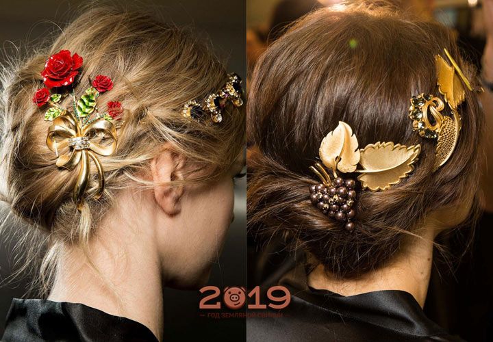 Модні зачіски 2019 року зі шпильками