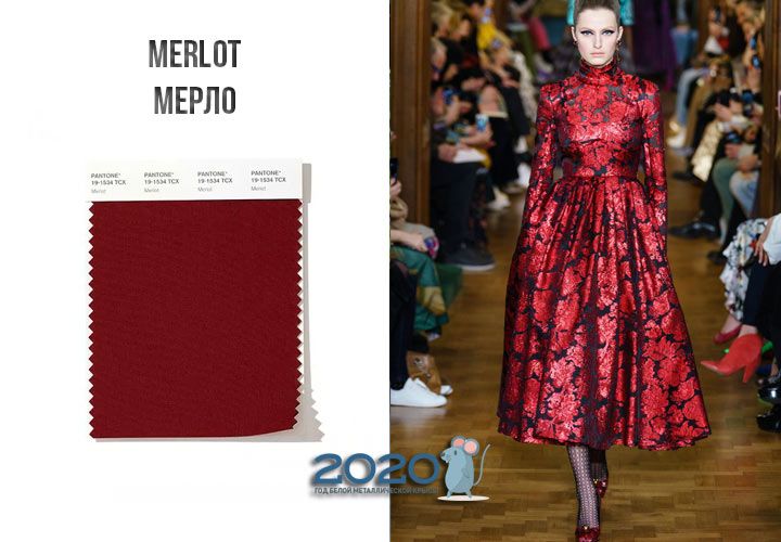 Merlot (№19-1534) колір Пантон зима 2019-2020