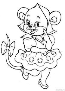 Мишка - розфарбування для дитини
