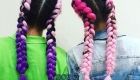 Яскраві коси з канекалон для дівчинки мода 2020 року
