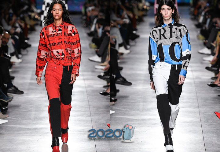 Модні різнокольорові джинси осінь-зима 2019-2020