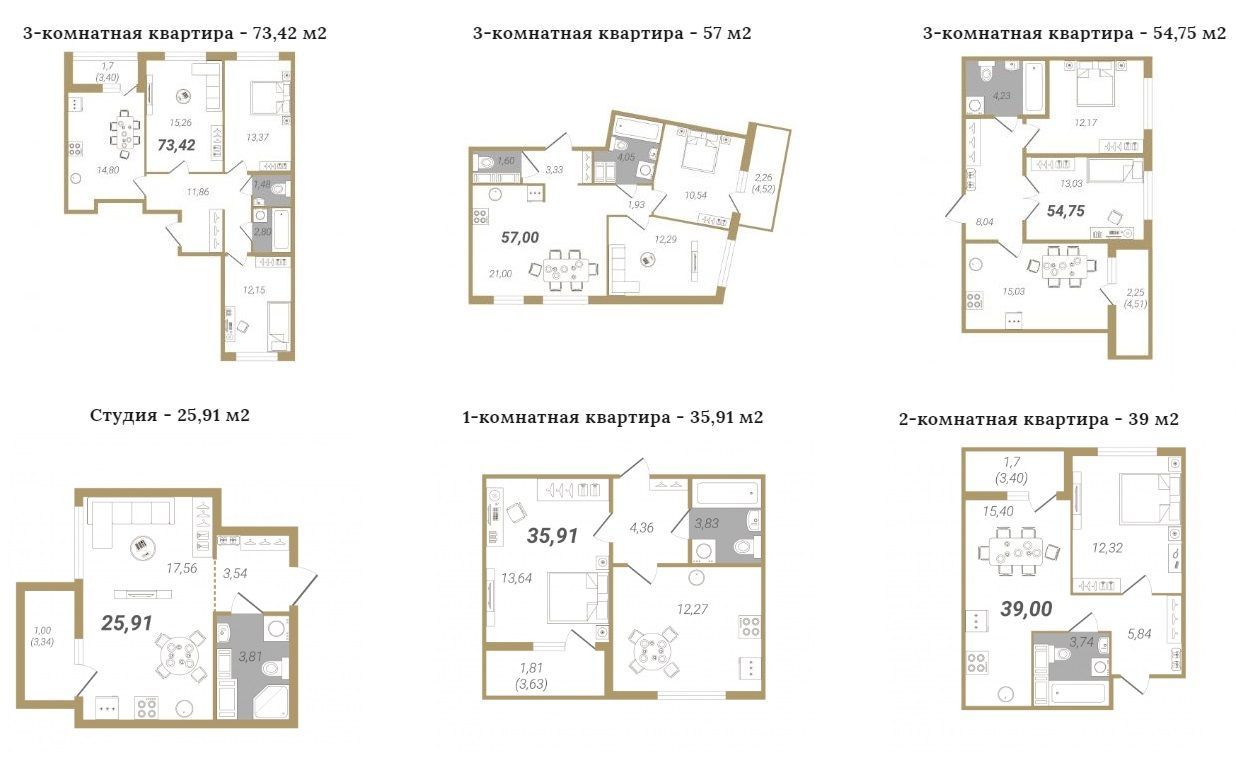 Планування квартир в ЖК Муріно 2020