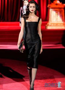 Чорна сукня Dolce & Gabbana осінь-зима 2019-2020