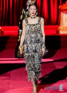 Леопардове новорічне плаття 2020 з бахромою