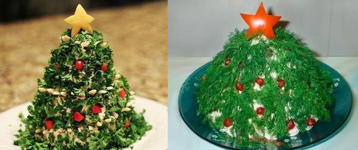 Прикраса новорічних салатів