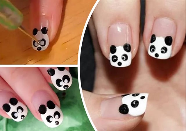 на нігтях панда