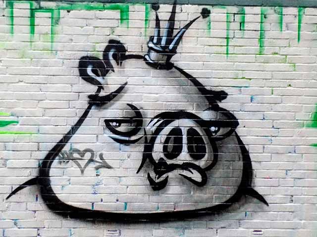свиня графіті