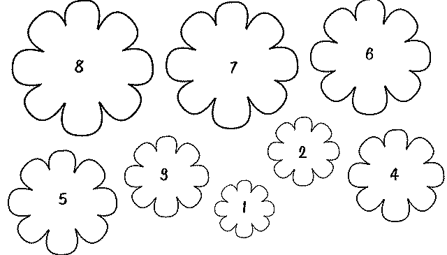 шаблон пелюстки для квітки