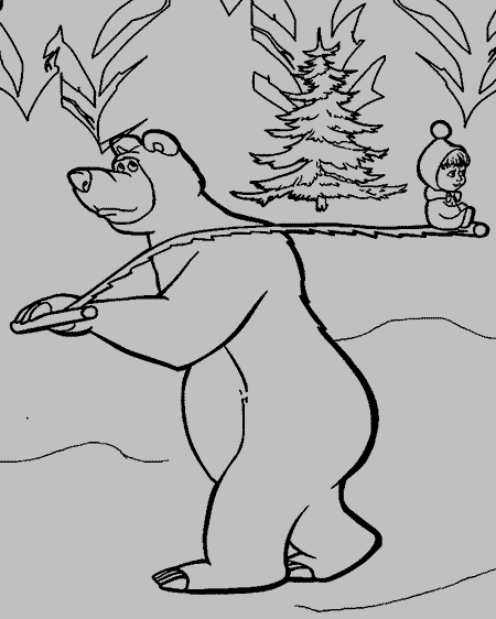 розмальовка ведмідь