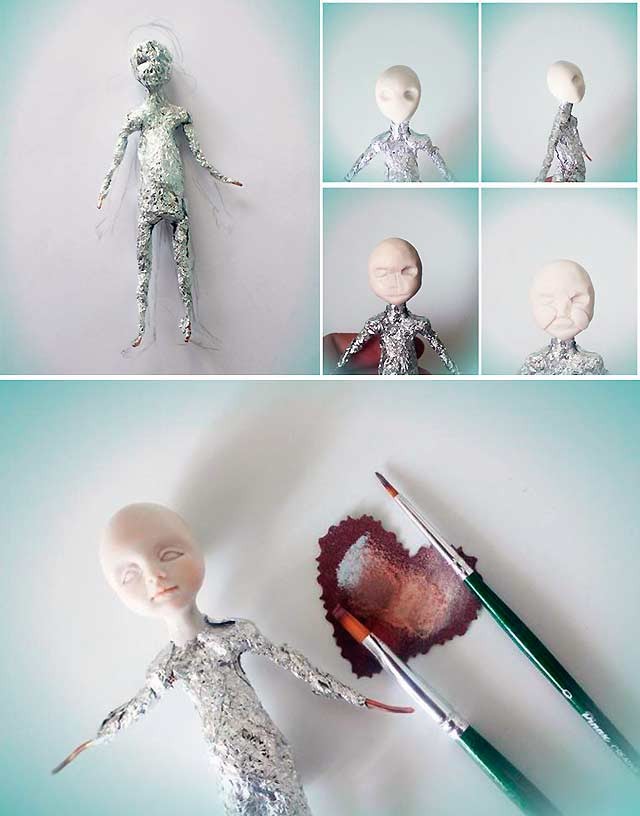 Як зробити ляльку з полімерної глини