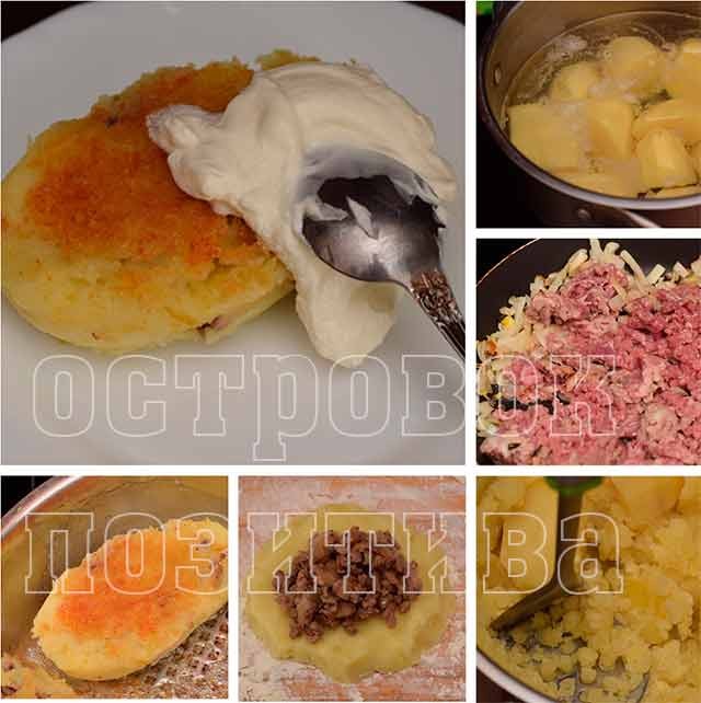 картопляні зрази на сковороді
