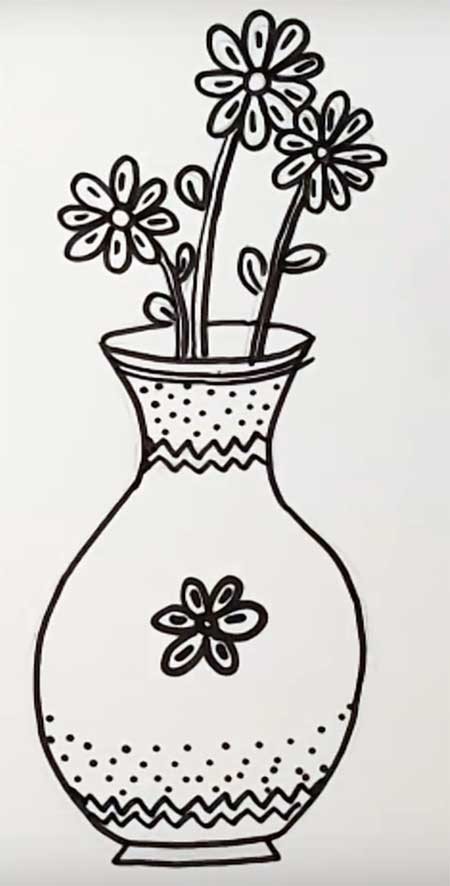 малюємо вазу олівцем