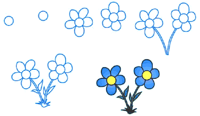 малюнок простого квітки