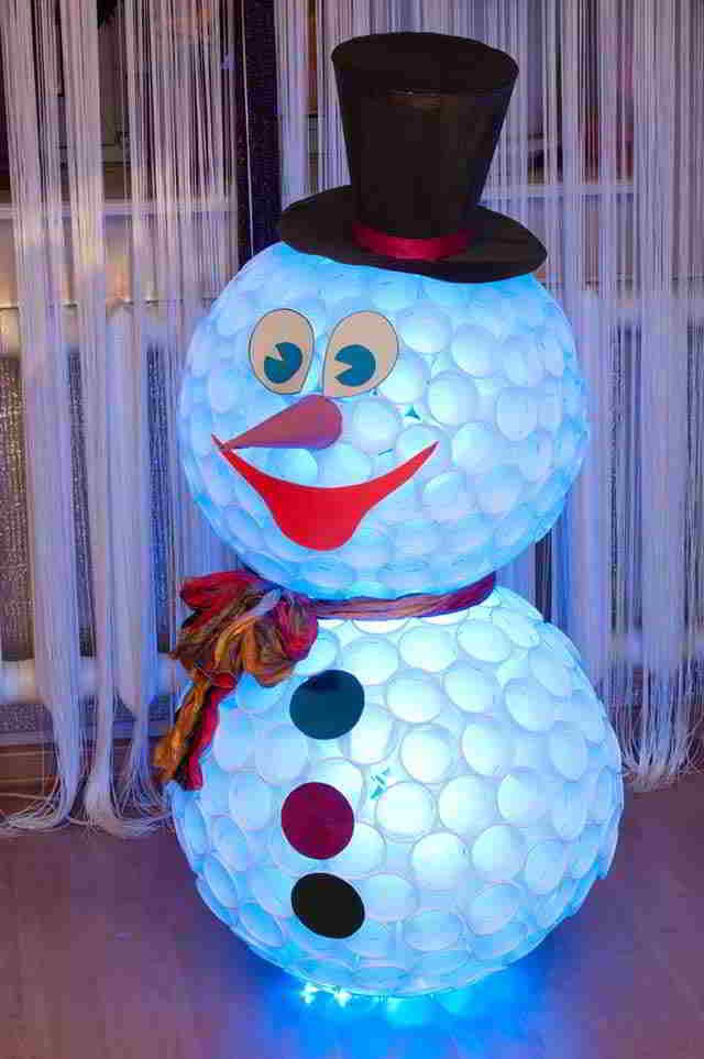 Сніговик своїми руками на Новий рік 2020 з підручних матеріалів
