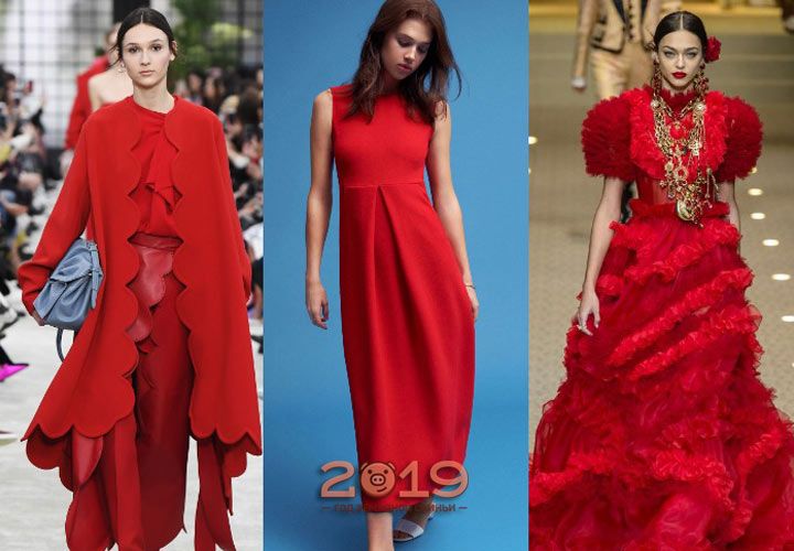 Модний червоний зими 2018-2019 року