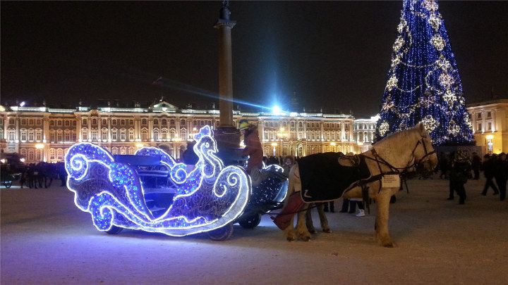 новорічні сани на палацової площі