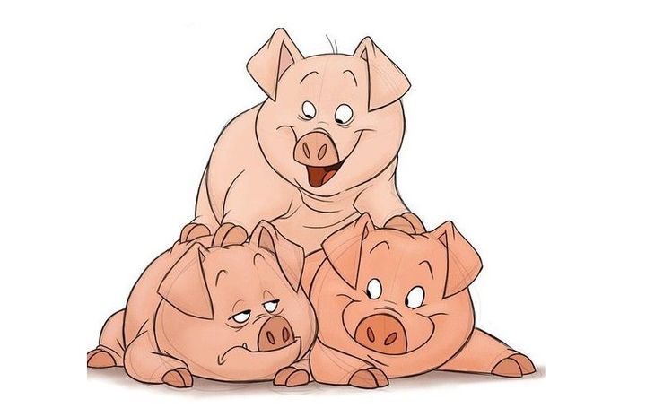 Новорічний плакат свинки